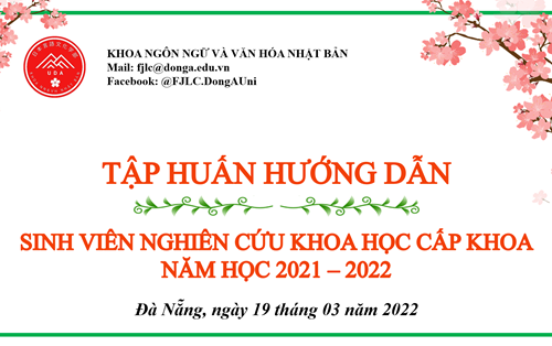 Tập huấn hướng dẫn sinh viên NCKH năm học 2021-2022  Khoa NN&VH Nhật Bản